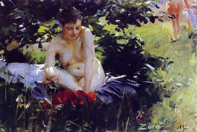 «На природе» Худ. Андерс Цорн. 1888 г.