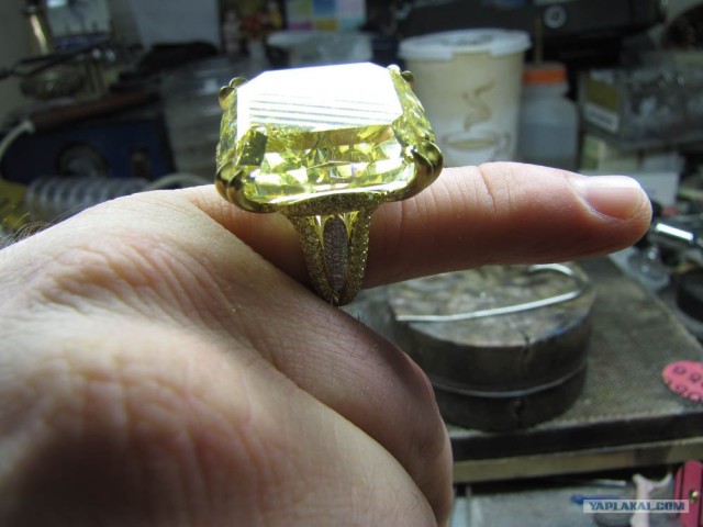 Сборка кольца с реально огромным бриллиантом
