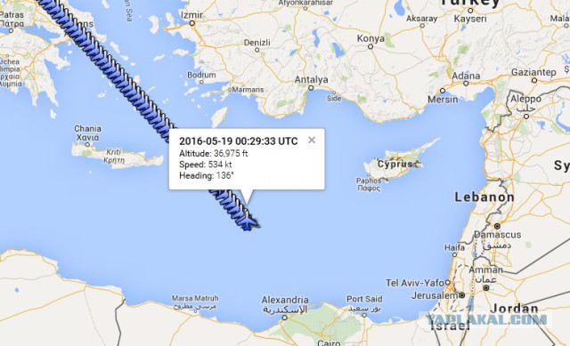 Следовавший из Парижа египетский Airbus A320 исчез с радаров и упал в море