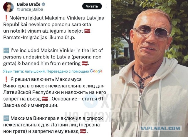 Латвия внесла в черный список обматерившего Галкина блогера