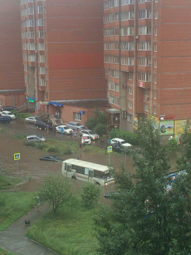 В Новосибирске прошёл дождь