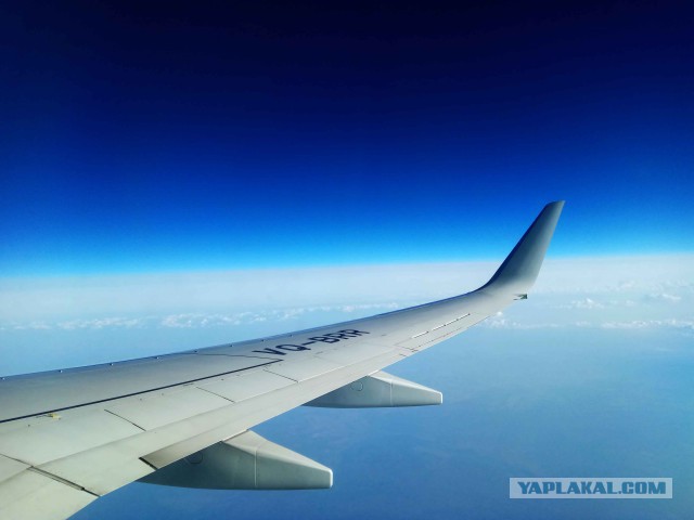 Фотографии из окна самолёта