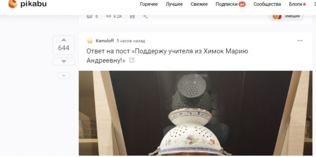 На Пикабу массовый флешмоб с кастрюлями-дуршлагами