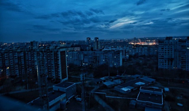 Харьков практически в полной темноте