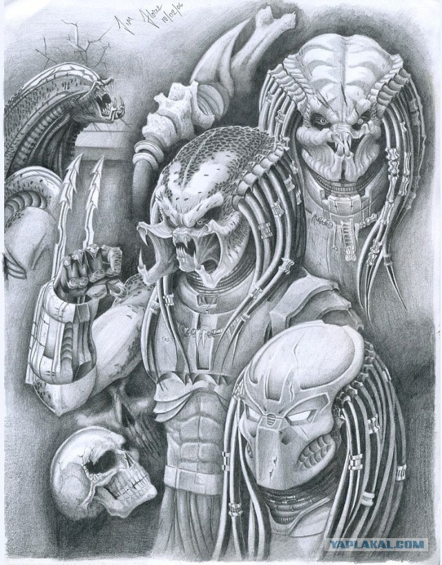 Хищник тату эскизы