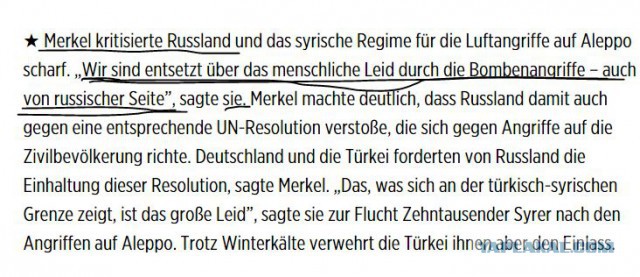 Меркель заявила о шоке от бомбардировок мирного населения в Сирии