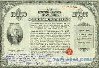 Россия в январе 2024 года увеличила объем вложений в госбумаги США с $30 млн до $43 млн