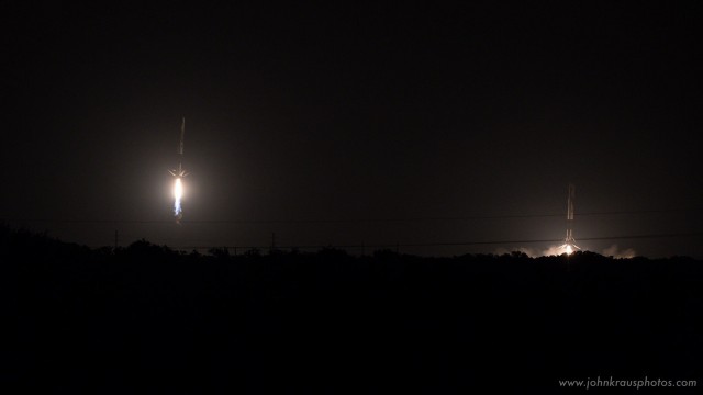 SpaceX успешно запустила Falcon Heavy. При посадке центральный блок потерпел аварию