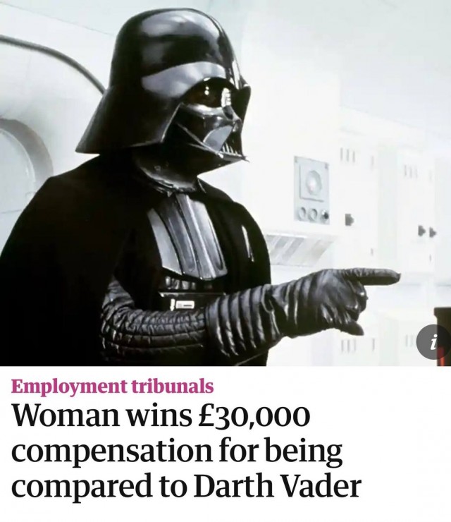 £30.000 за сравнение с лордом Ситхов