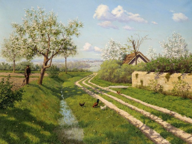 Весной в деревне