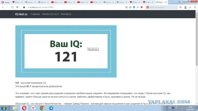 А какой у Вас IQ?