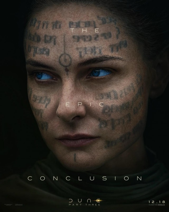 Свежие постеры третьей «Дюны» с персонажами фильма