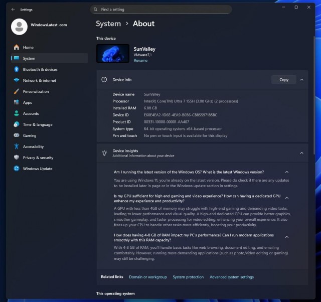Windows 11 теперь прямо пишет, что 8 ГБ оперативной памяти достаточно лишь для простых базовых задач