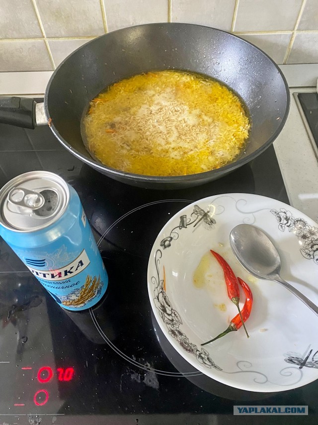 Плов из замоченного риса