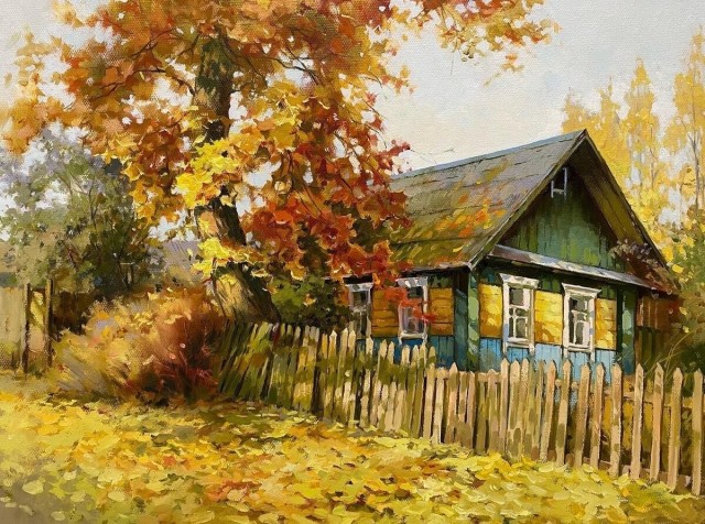Снится мне деревня, Родина моя. Живопись Натальи Головиной