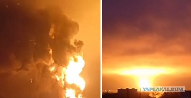 Пожар на нефтебазе в Энгельсе