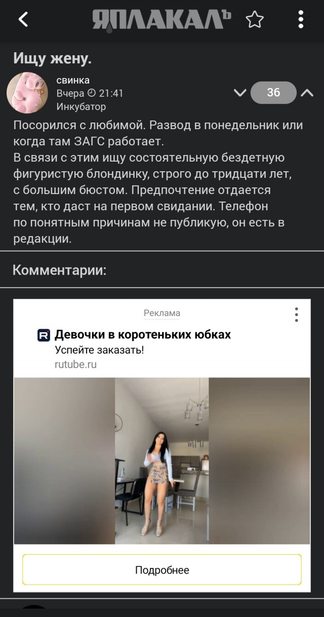 Ищу жену.