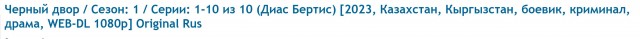 Посмотрел "Чёрный двор" казахский (извините, киргизский) киргизский. Агонь!