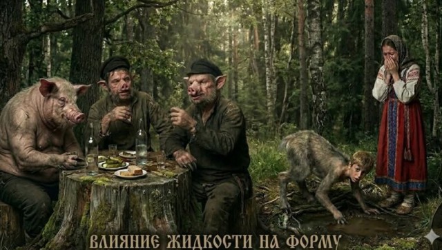О влиянии жидкости на форму.