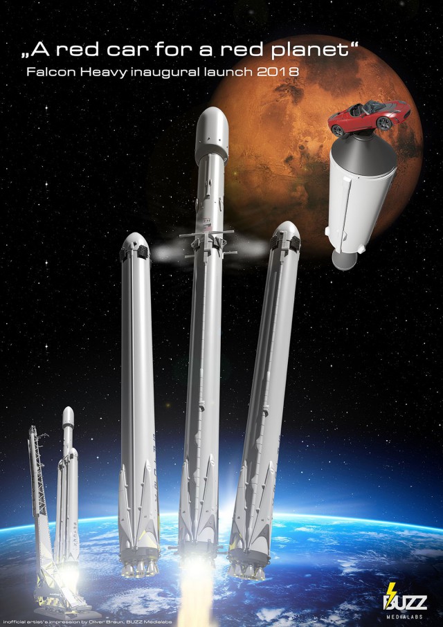 Falcon Heavy установлена на стартовом столе