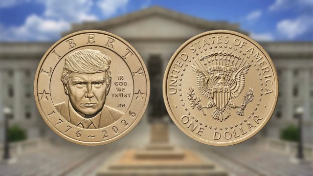 В Соединенных Штатах отчеканили первую партию монет с Трампом