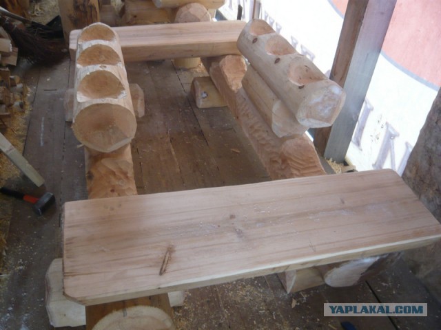 Изготовление садовой мебели из кедра