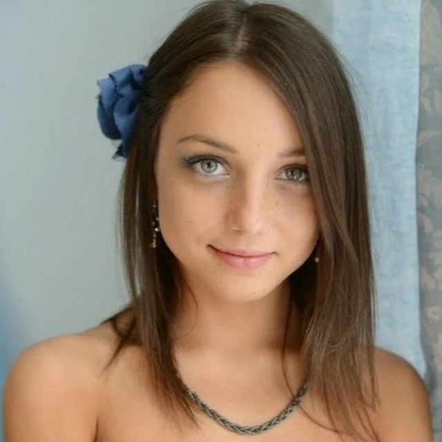 Brunette first time street