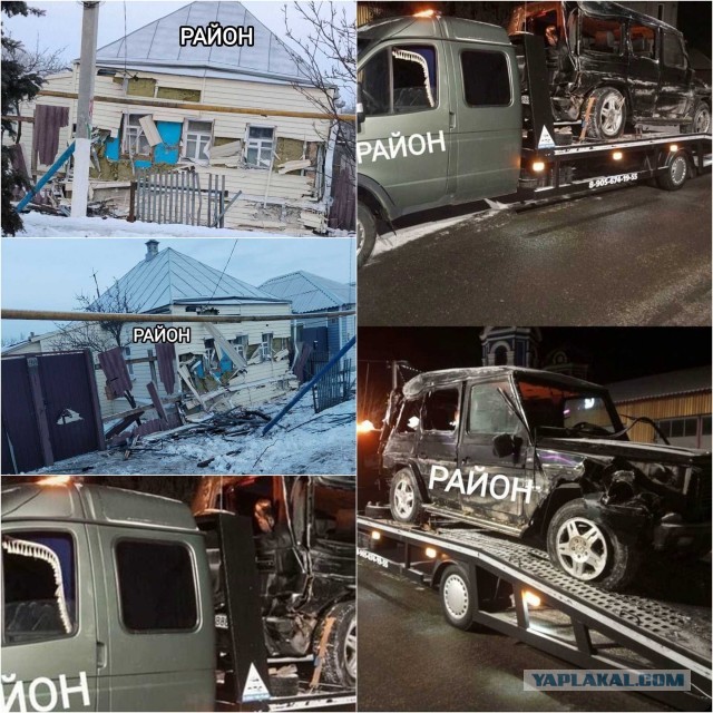 Гелендваген врезался в дом пенсионера в Белгородской области.