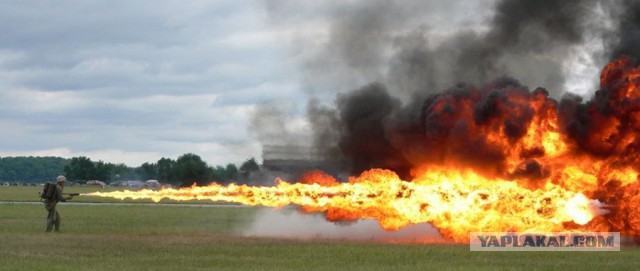 Американец почистил дорожку перед домом от снега при помощи огнемёта