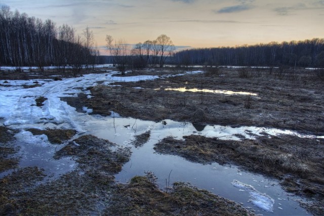 Начало весны в деревне