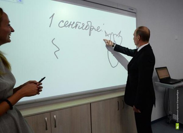 Кошка слушает гимн России