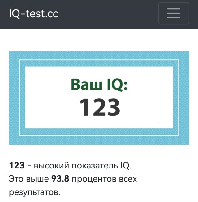 А какой у Вас IQ?
