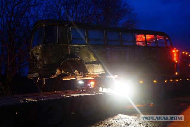 Подъем автобуса ЗИЛ 158...