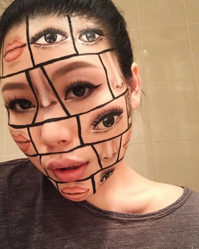 Жутковатый макияж от Mimi Choi