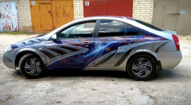 Аэрография Range Rover Evoque. Английская тема.