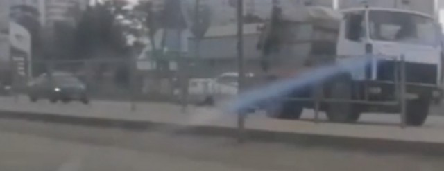 Момент вчерашней аварии в Краснодаре