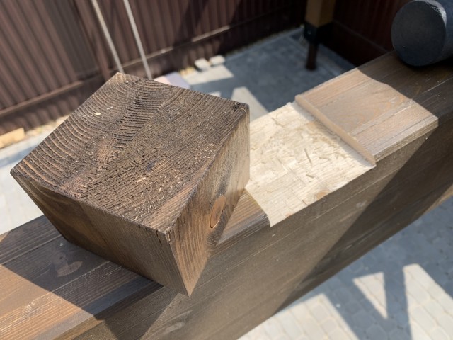 Навес для авто из бруса своими руками