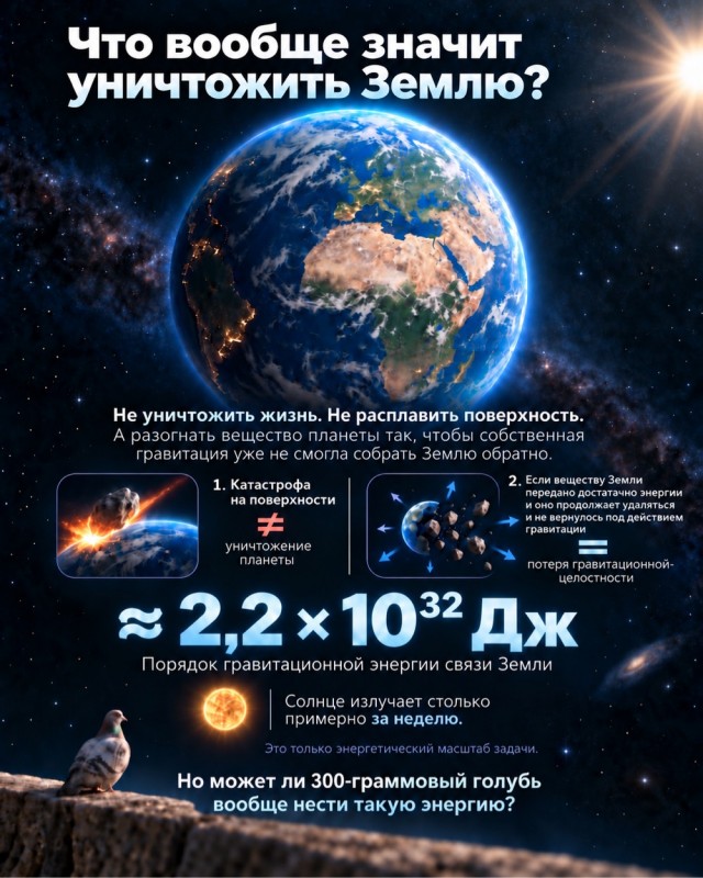 Можно ли голубам разрушить Землю?