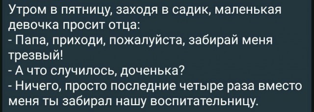 Алкопост на вечер этой пятницы