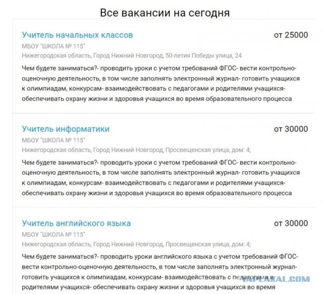Новости с другой планеты. Названы самые «дорогие» вакансии для школьных учителей в России