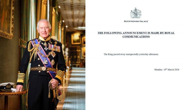 Король Великобритании Карл III скончался, сообщает Букингемский дворец