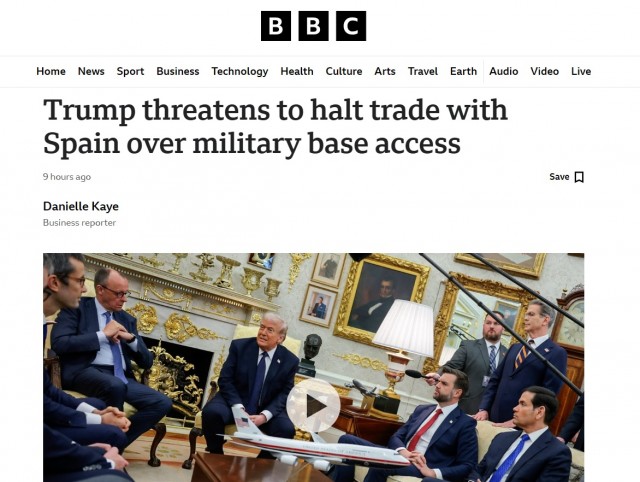 Трамп заявил, что Испания запретила им использовать свои военный базы для операции против Ирана