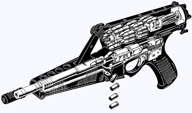 Проекты пистолетов-пулеметов с продольным размещением магазина