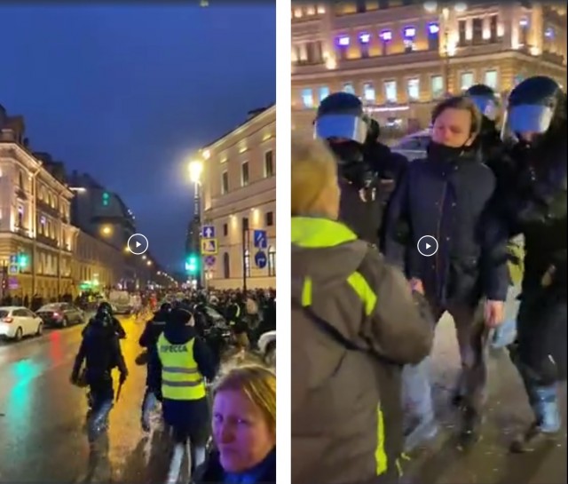 В Петербурге полицейский ударил женщину с ноги