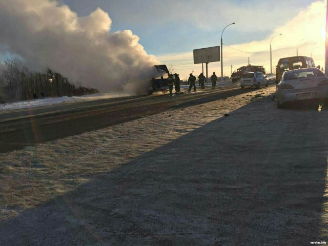 В центре Магнитогорска взорвалась маршрутка