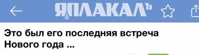 Это был его последняя встреча Нового года ...