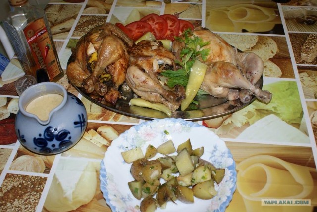Курочка в трёх вариантах.