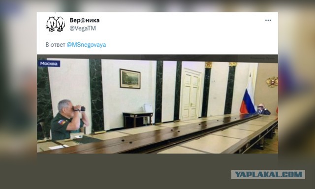 Почему Путин сидит за таким длинным столом? Чего он боится?