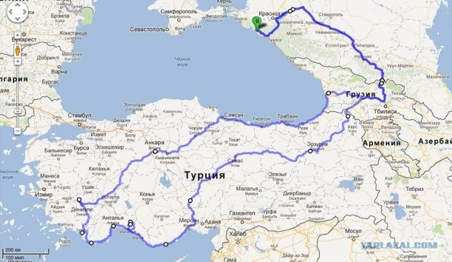 Путешествие Геленджик-Турция