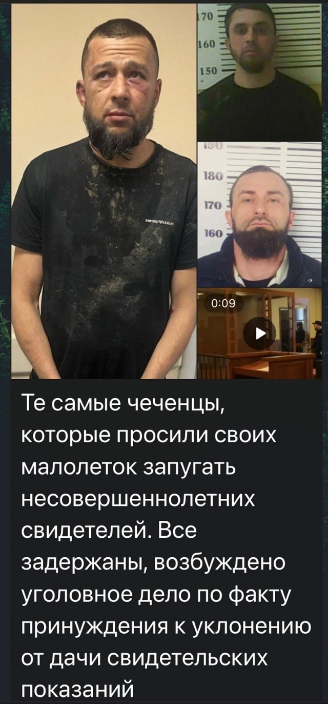 Те самые чеченцы, которые просили своих малолеток запугать несовершеннолетних свидетелей